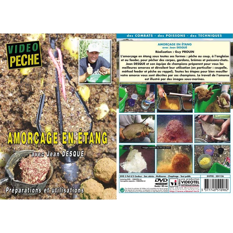 Dvd - Amorçage En Etang : Coup, Anglaise Et Feeder Avec Jean Desque - Peche Au Coup - Video Peche