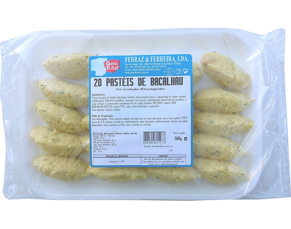 PASTÉIS GELO TOTAL BACALHAU 20UN 500G