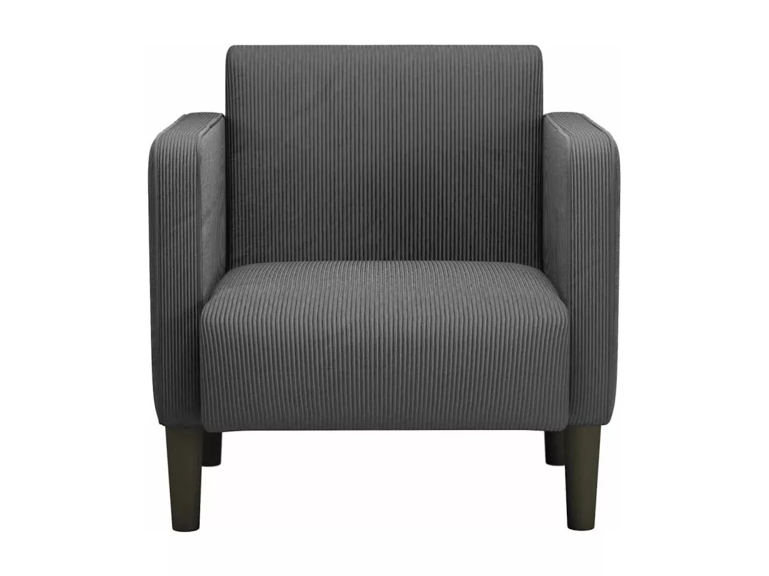 Canapé-chaise accoudoirs gris foncé 54 cm tissu velours c?telé