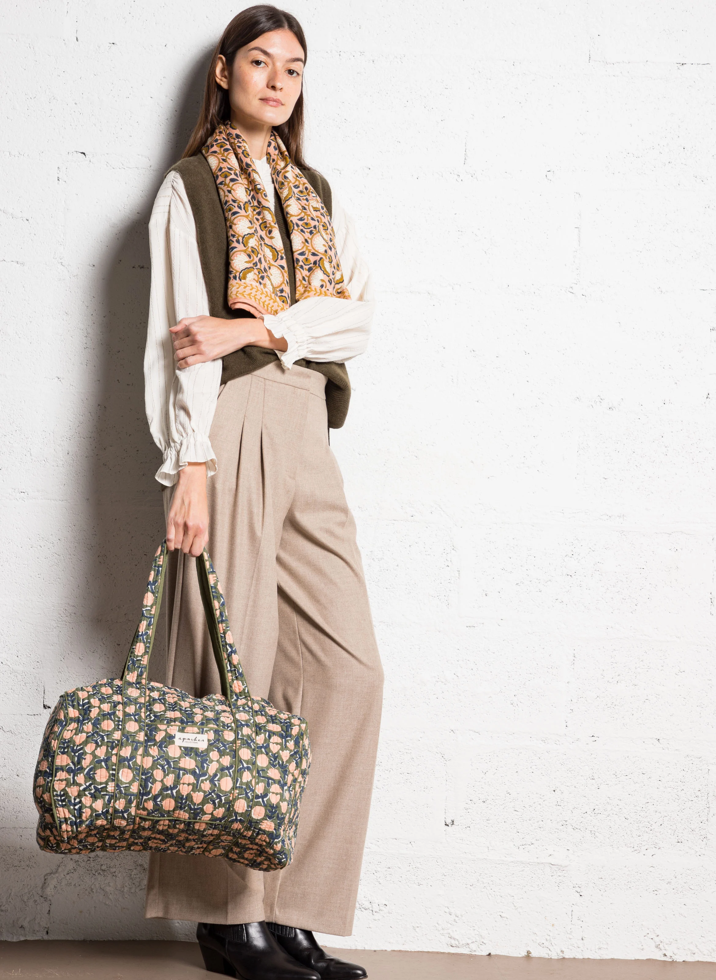 BUDDHA - Sac floral en coton | Vert