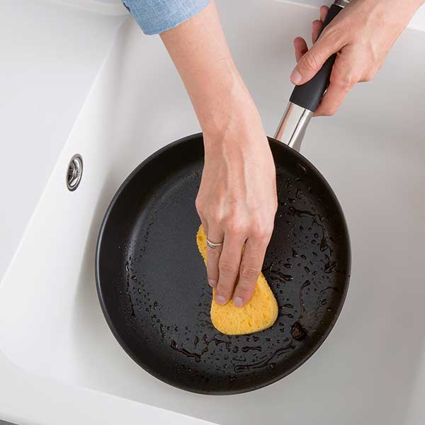 Set poêle anti-adhérente Rapid Cook 24 cm et 2 éponges végétales Matho