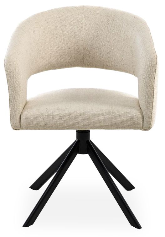 Eetkamerstoel Tyler Cream - zwart Ekoda B58 x D57 x H79 cm