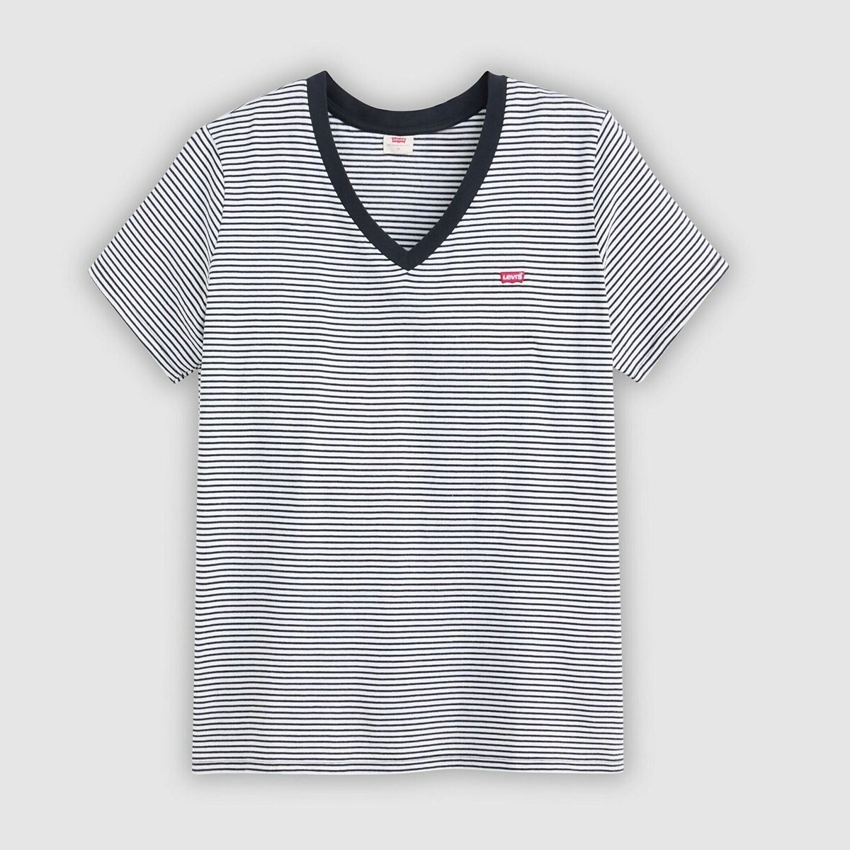 LEVI'S PLUS<br>Camiseta listrada de manga curta com decote em V