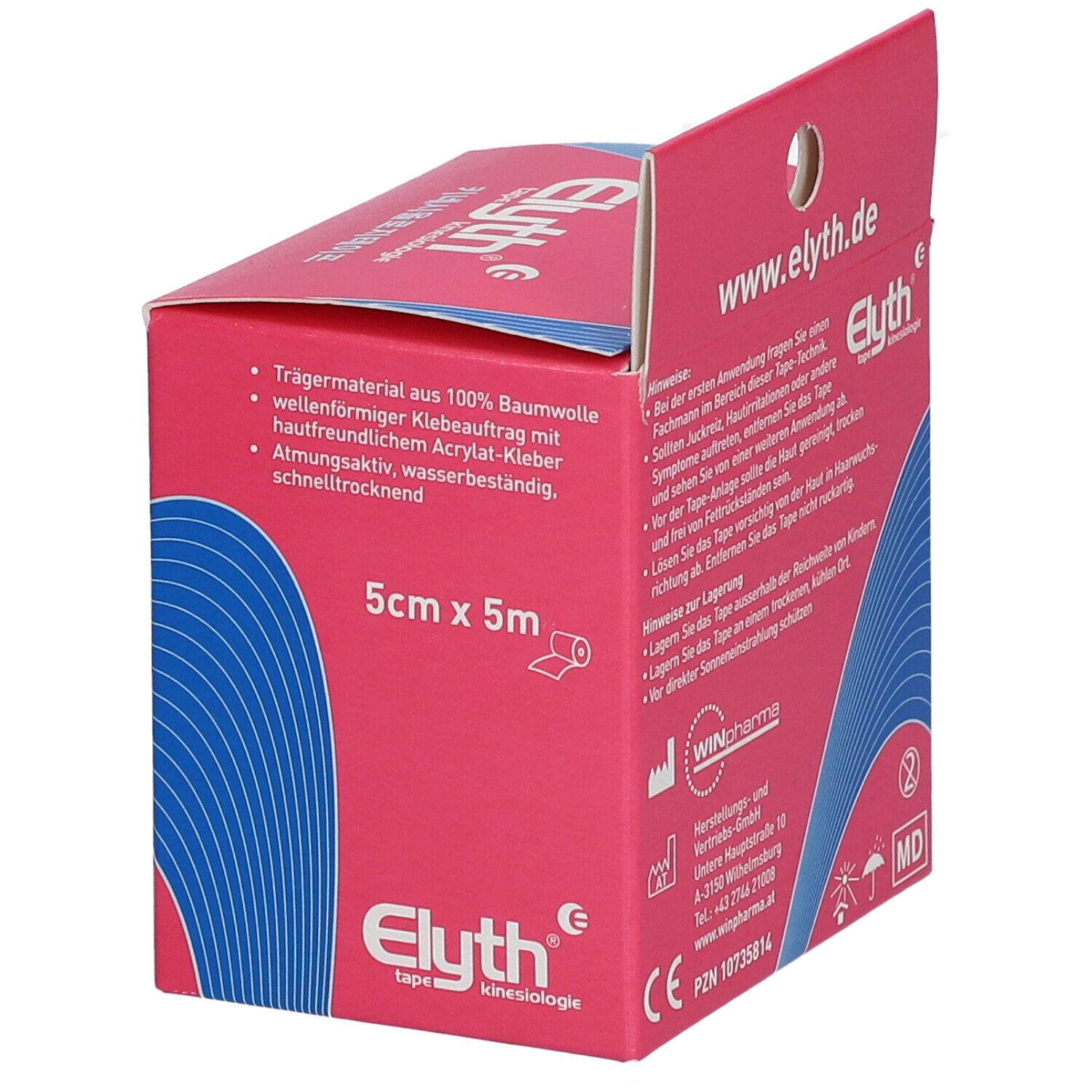 ELYTH Kinesiologie-Tape 5 m x 5 cm rot