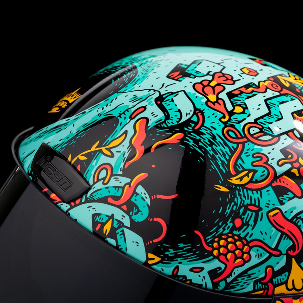 Icon - Casque Airform MIPS® Munchies™ Bleu / Jaune / Rouge