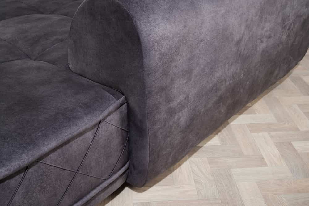 Modernes XXL Ecksofa DECADENCIA 320cm dunkelgrau Samt Bigsofa inkl. Kissen