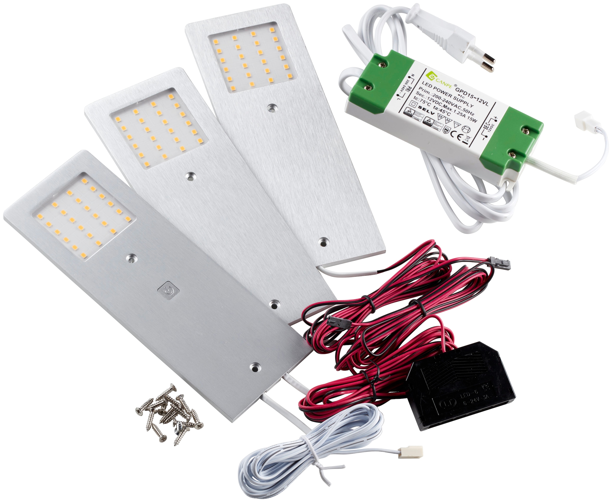 Loevschall LED Unterbauleuchte »Stella Led Super Slim light« LED-Modul 3 Stk. Neutralweiss grosse Lichtausbeute, dimmbar