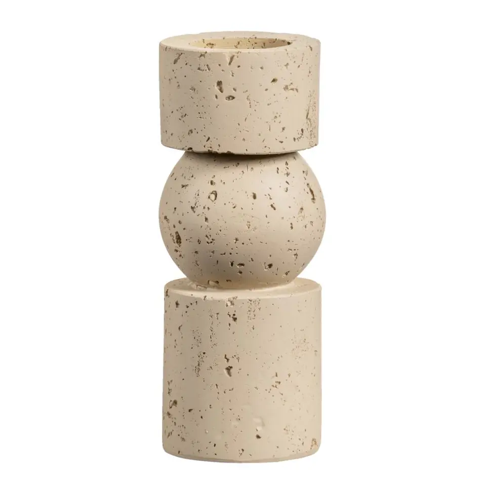 Kandelaar Raven - beige - 20xØ8 cm