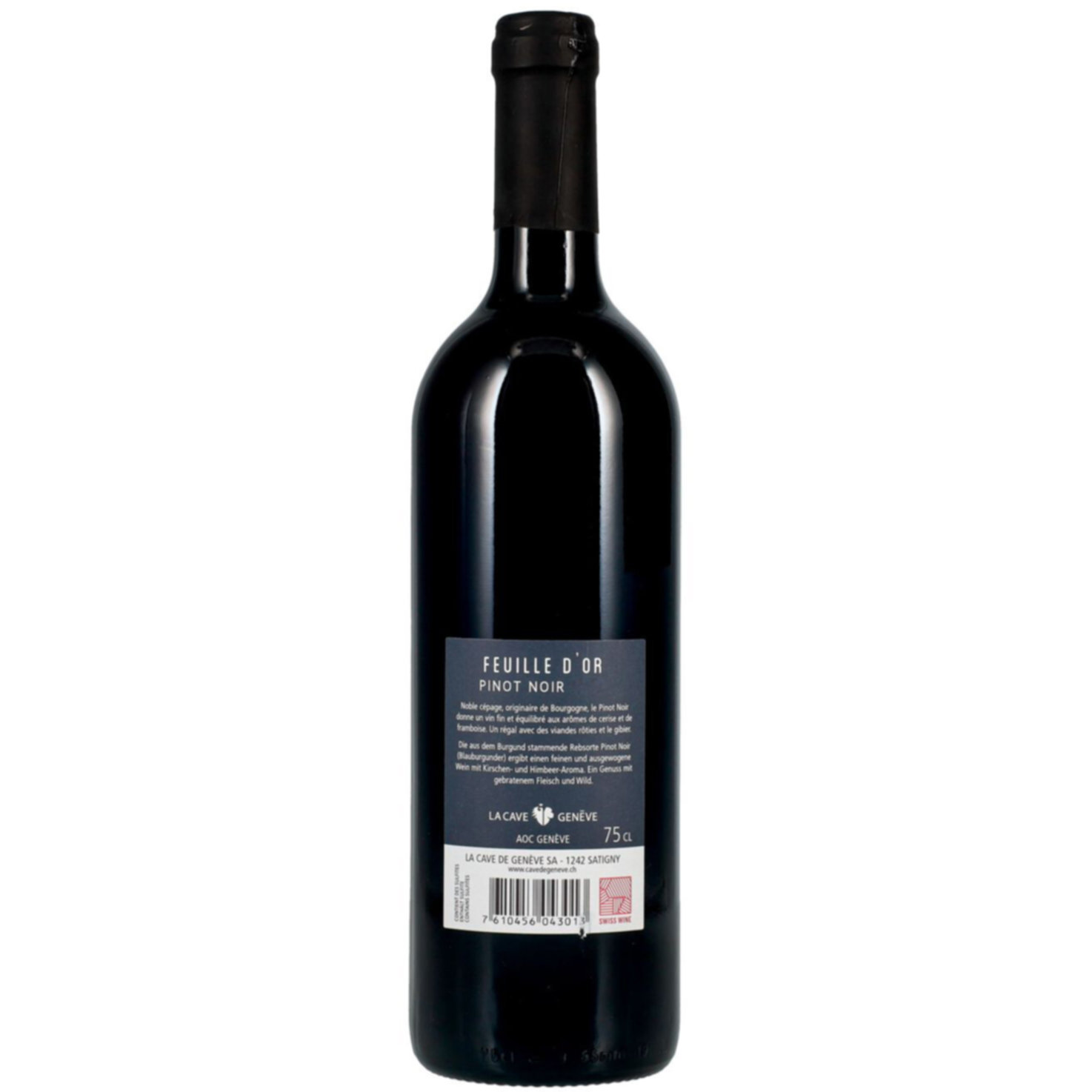 Genève AOC Pinot Noir Feuille D'Or La Cave de Genève -75cl