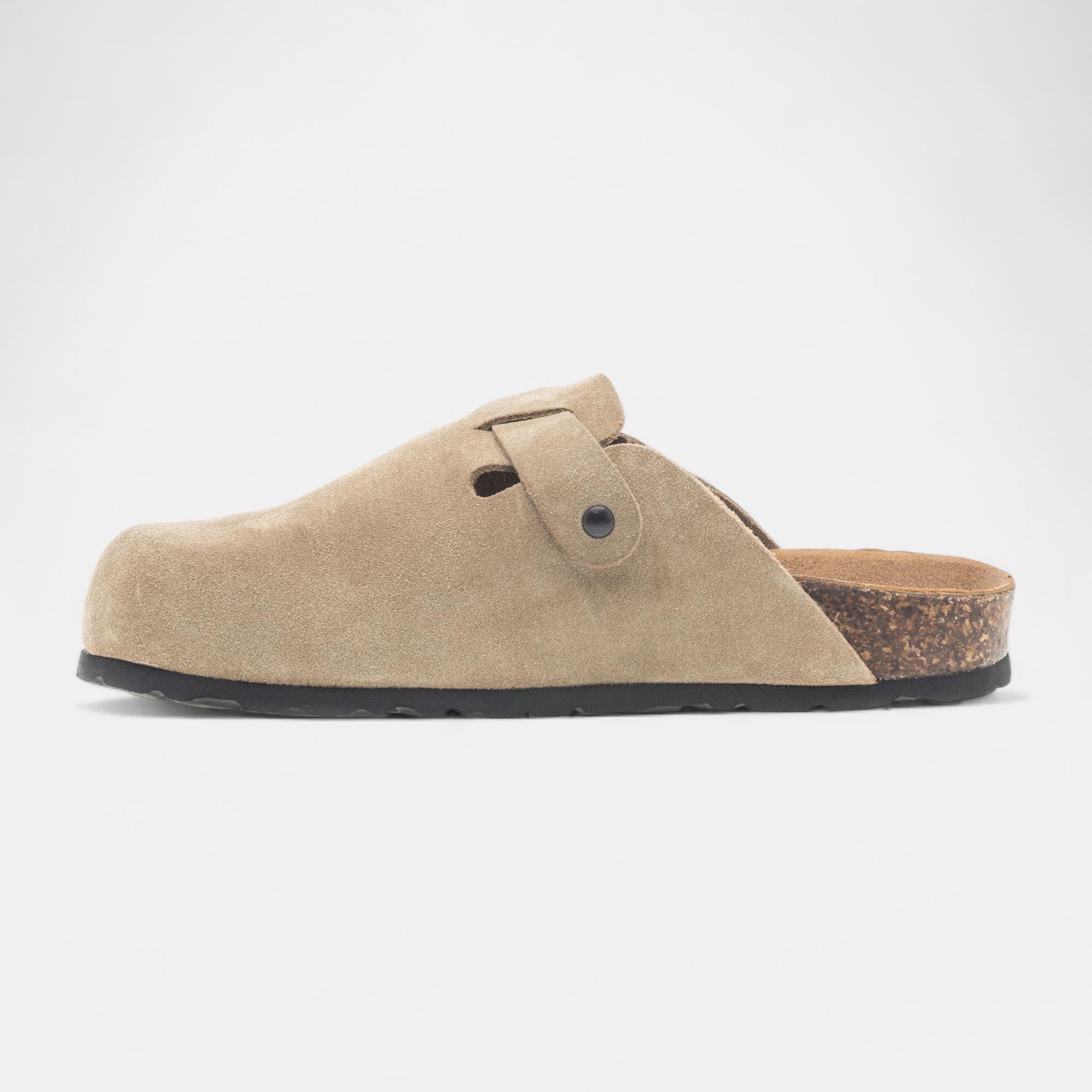 Sabots Fille en cuir taupe