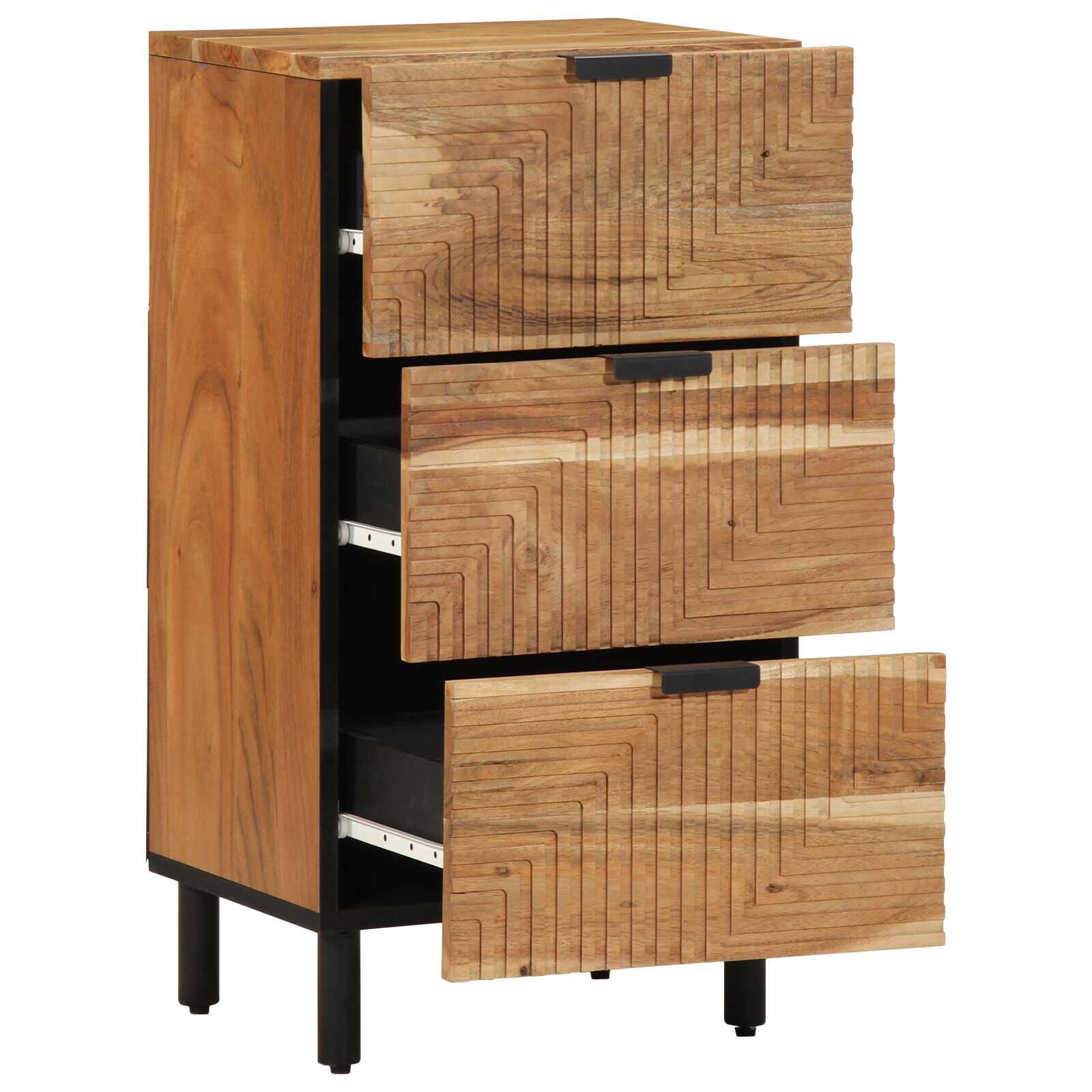 vidaXL Dressoir met plank bruin 40 x 33 x 75 cm massief acaciahout
