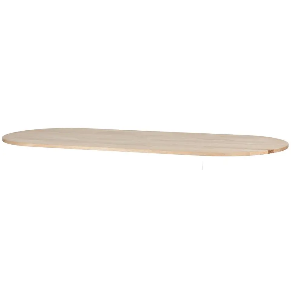 WOOOD Tablo Tafelblad Ovaal - Eiken - Onbehandeld - 2,4x220x90