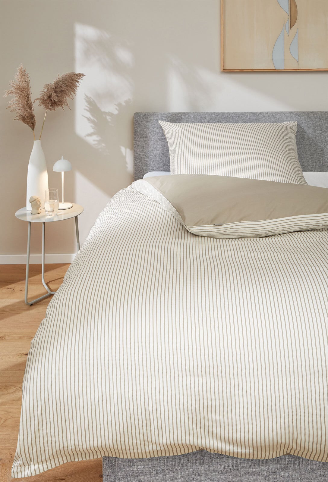 Musterring Satin-Bettwäsche MR-BASIC 135 x 200 cm grau