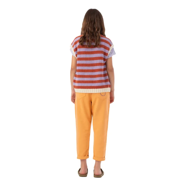 Piupiuchick Pantalon Mom fit Coton Bio | Jaune moutarde