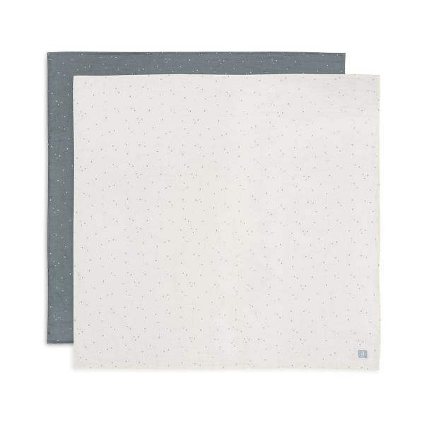 Jollein Twinkling Large Multidoek Hydrofiel - 2 Pack - 115 x 115 cm - Sea Green