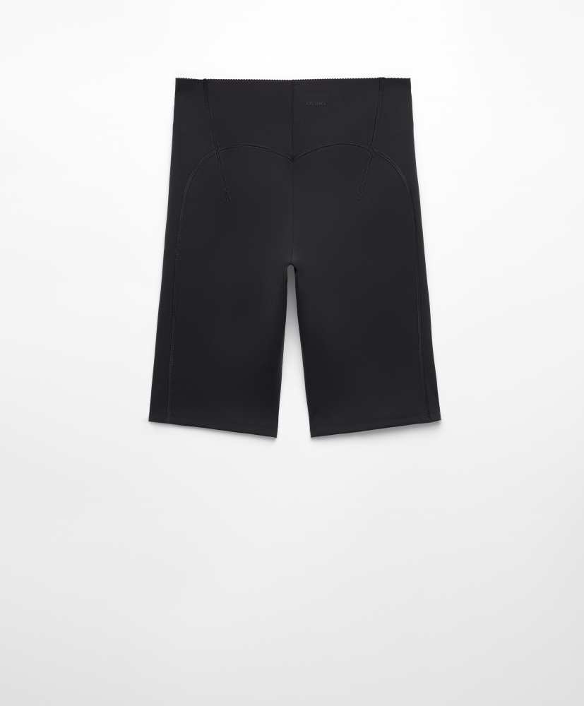 Calça legging de ciclismo com compressão e modelagem que levanta a cintura, 25 cm