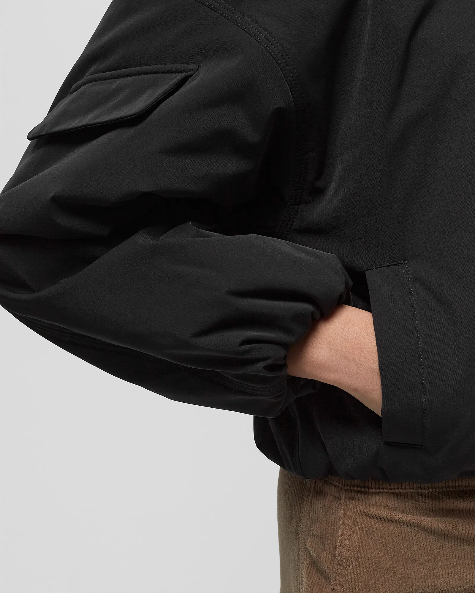 Ganni Light Twill Oversized Short Bomber Jacket
