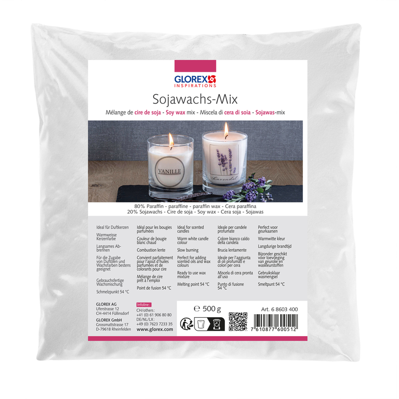 Glorex Sojawachs-Mix, 500 g, weiss