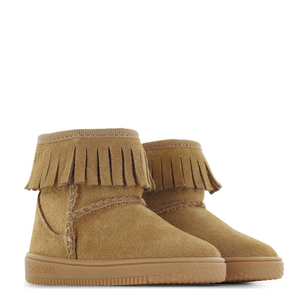 Shoesme suède enkelboots cognac