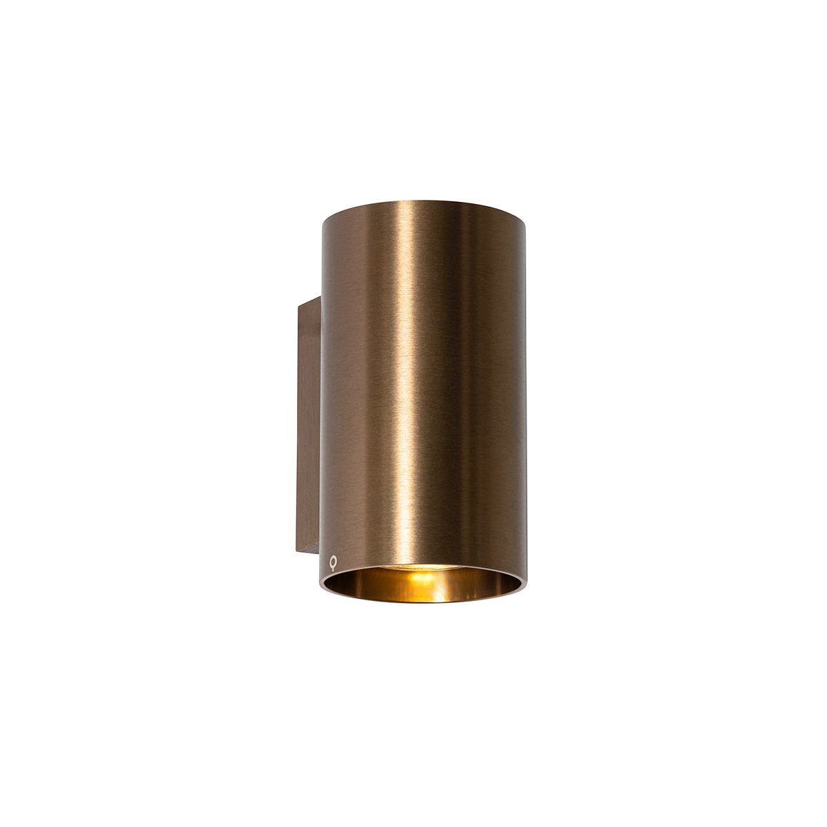 Smart wandlamp donkerbrons rond 2-lichts incl. 2 Wifi GU10 50mm - Sandy