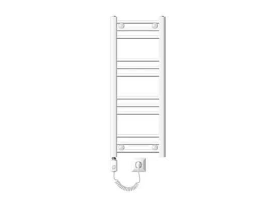 LuxeBath Radiateur Électrique de Salle de Bain Sahara 300x800 mm Blanc Raccord Latéral Droit Elément Chauffant 600W