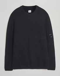 C.P. Company Full Rib Knitted Cotton Crew Neck White