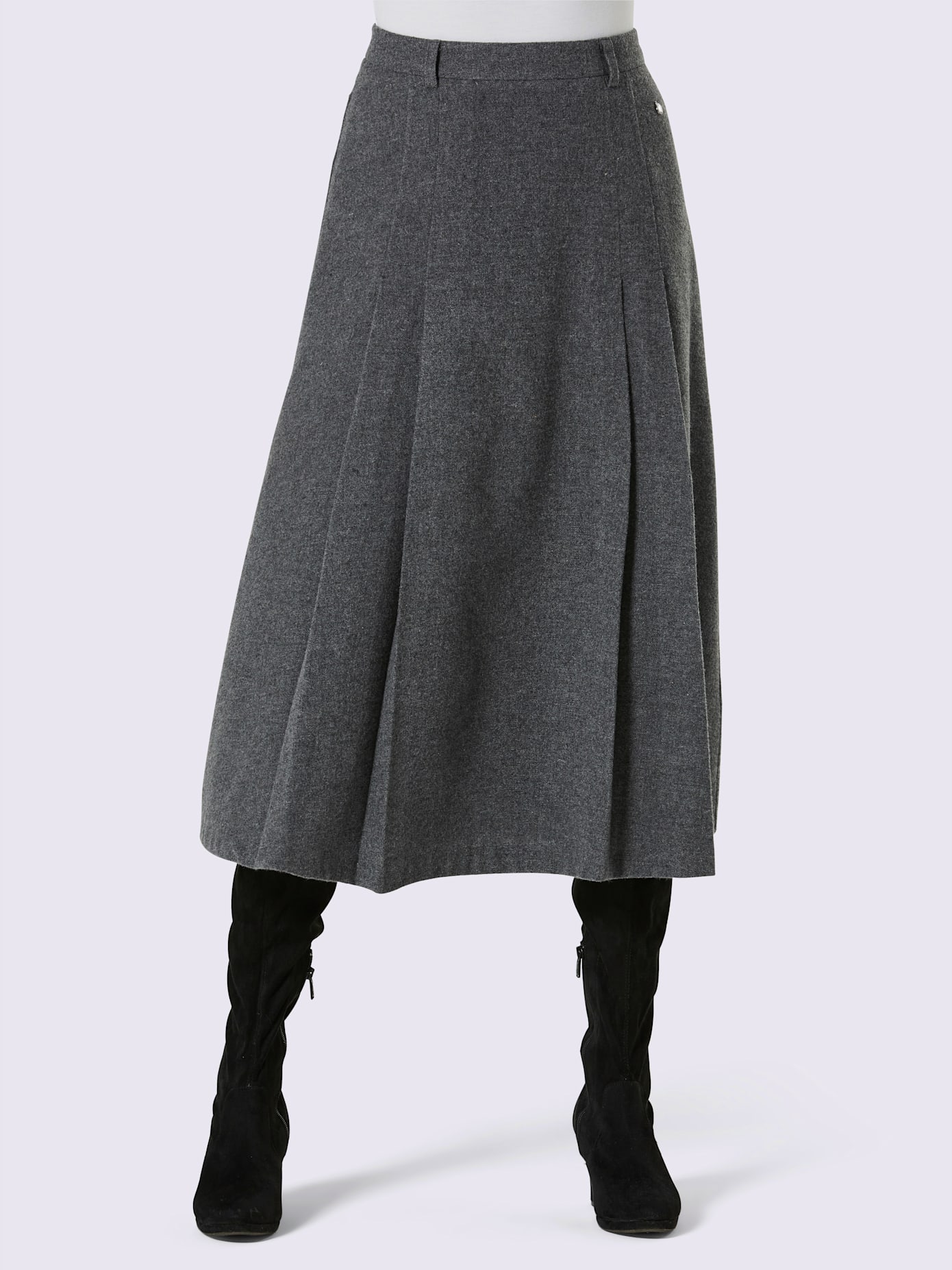 Jupe en mélange laine 30% laine vierge (mérinos)