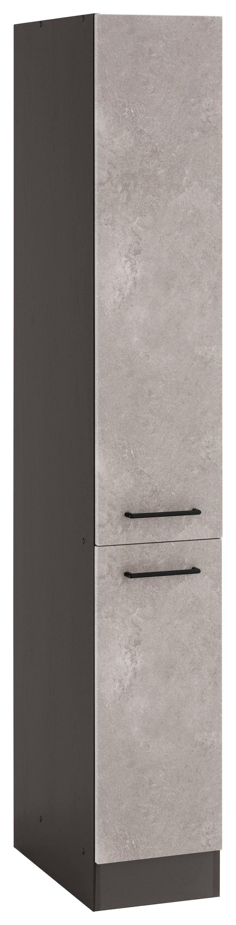 KOCHSTATION Apothekerschrank »KS-Tulsa« 30 cm breit, 200 cm hoch, mit 2 Auszügen, Metallgriff, MDF Front