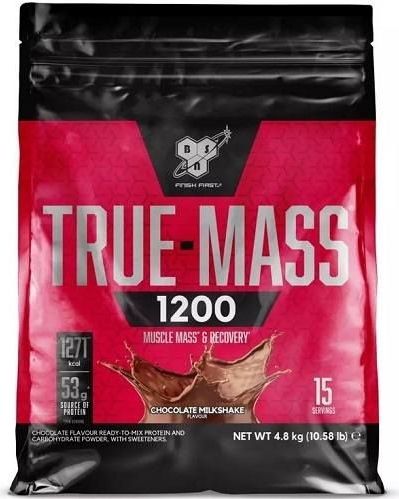 BSN True Mass 1200 - Mass Gainer - Weight Gainer - Strawberry - 15 doseringen (4800 gram)