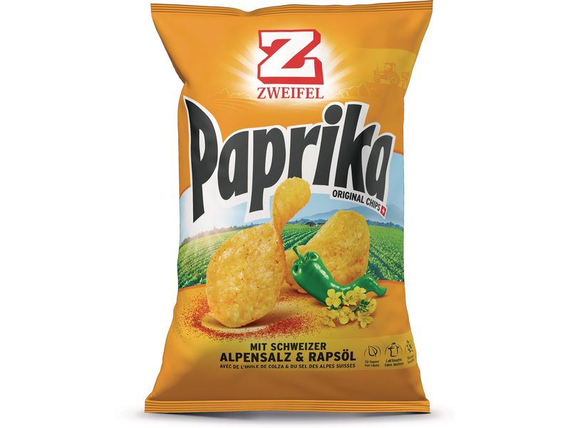 Zweifel Chips Original Paprika 90 g Kartoffel Chips mit rauchig-würzigem Geschmack