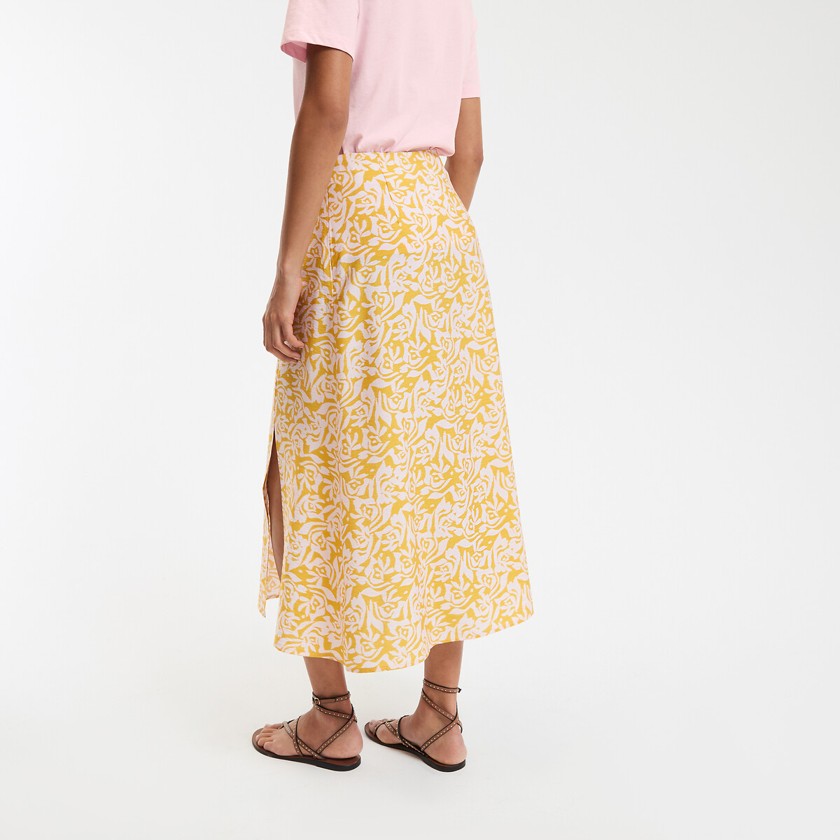 COLEÇÕES LA REDOUTE<br>Saia longa evasê com estampa floral