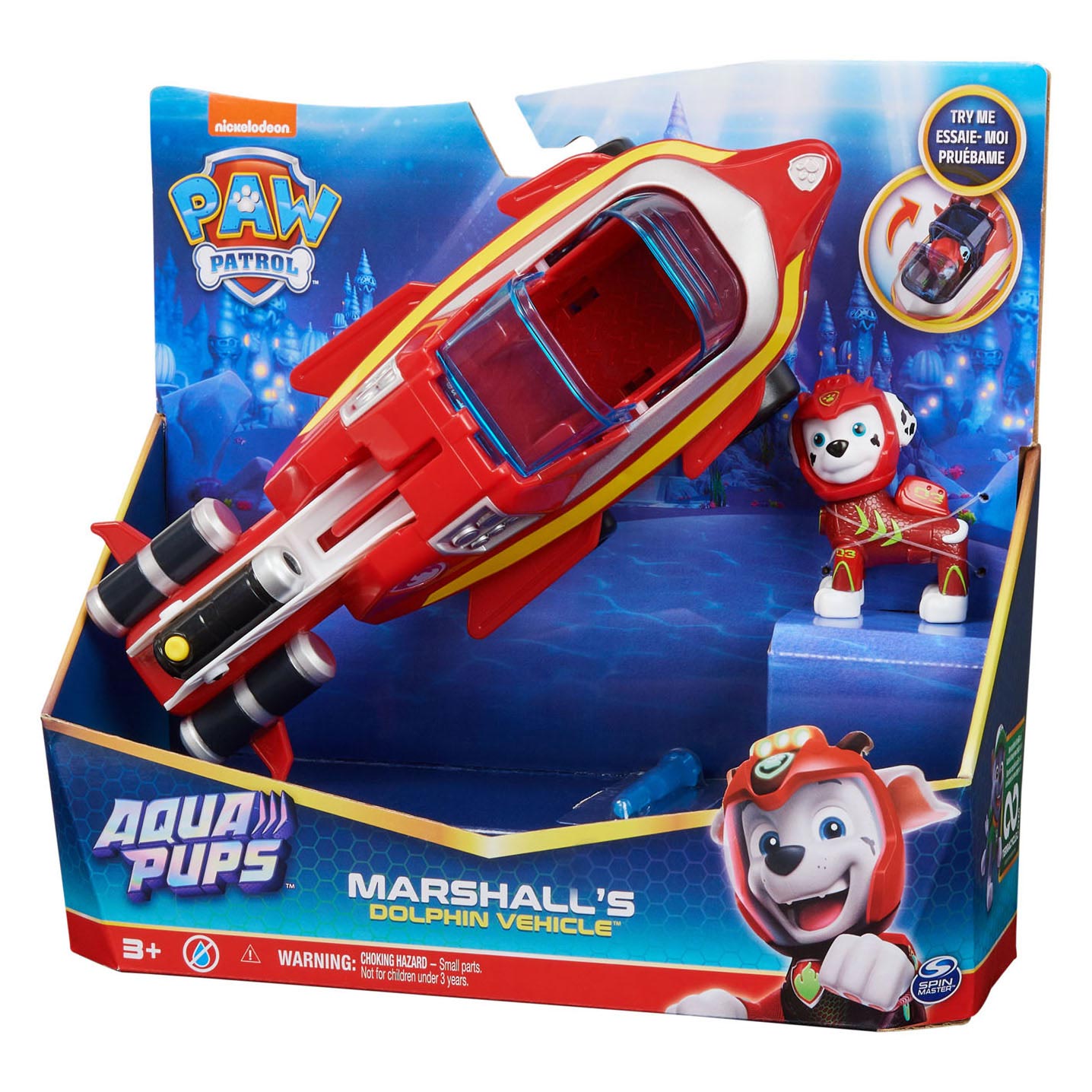 PAW Patrol Aqua Pups Marshall Deluxe Voertuig