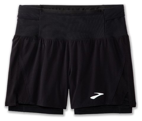 Short 2-en-1 Brooks High Point Trail 5inch Noir Homme