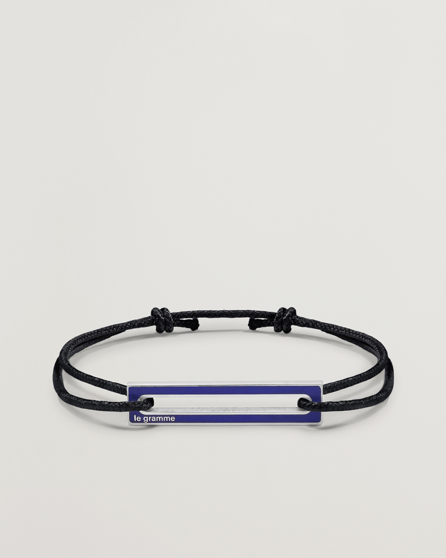 LE GRAMME Lacquered Cord Bracelet Royal Blue