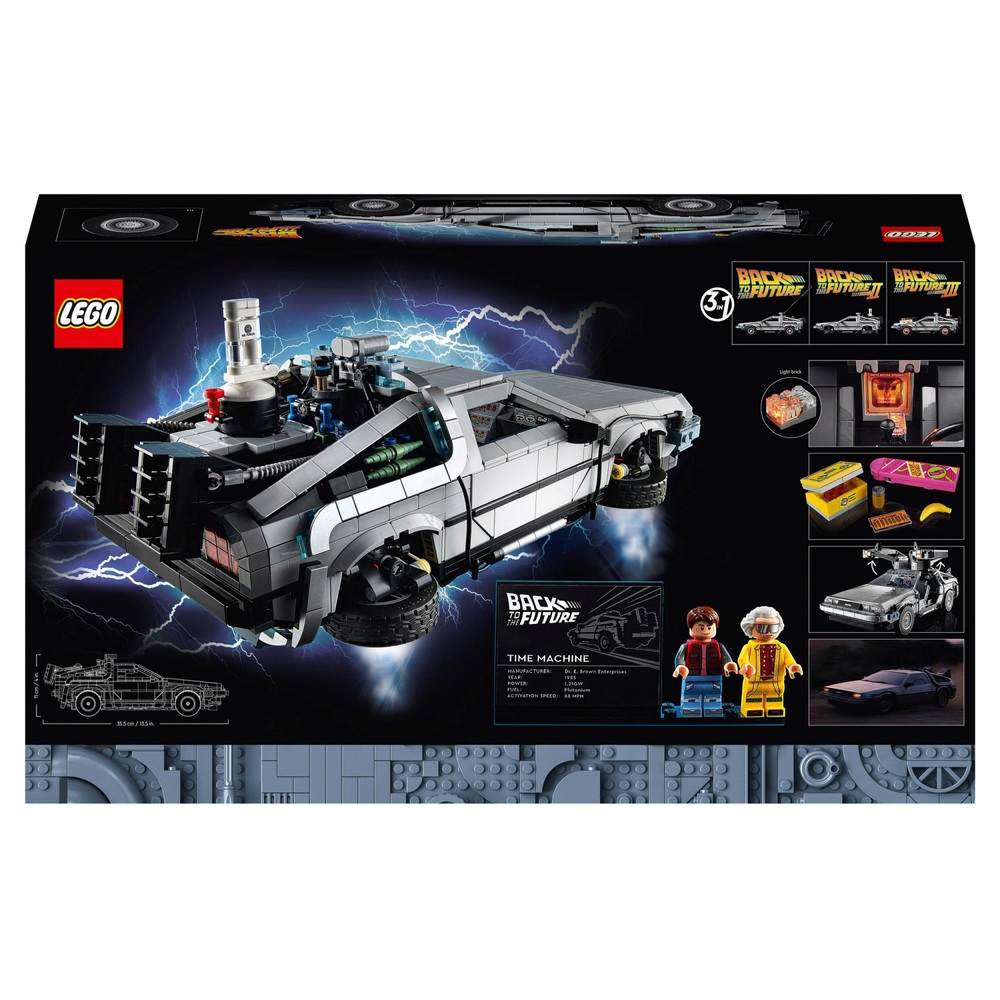 LEGO Icons 10300 Zurück in die Zukunft Zeitmaschine DeLorean Auto Set