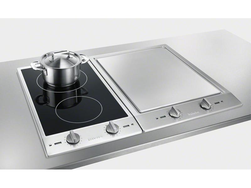 Miele Glaskeramik-Kochfeld CombiSet CS 1112E Edelstahl Glaskeramik-Kochfeld mit 2 Herdplatten