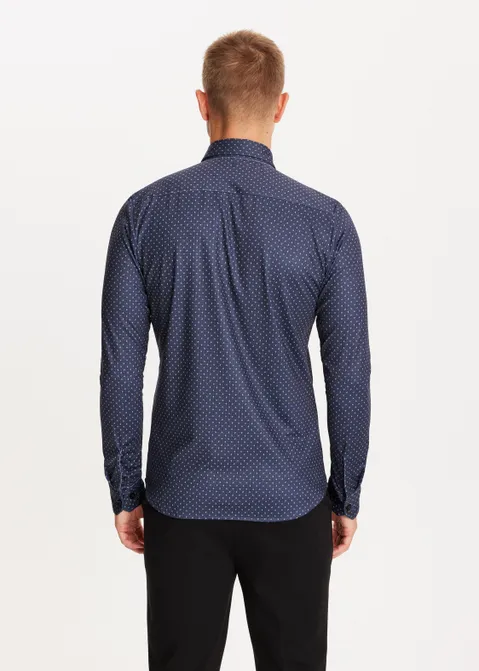 Overhemd met print blauw (BLW.D)