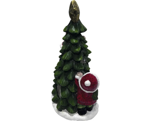 Decoratieve kerstlantaarn, 27,8 x 21,5 x 43,2 cm, groen, rood, wit