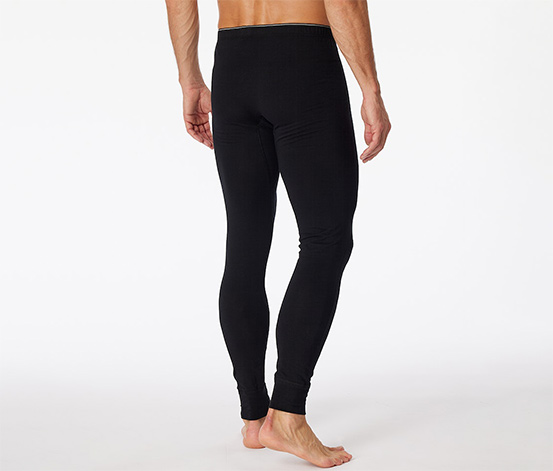 SCHIESSER lange Unterhose mit Bio-Baumwolle, schwarz