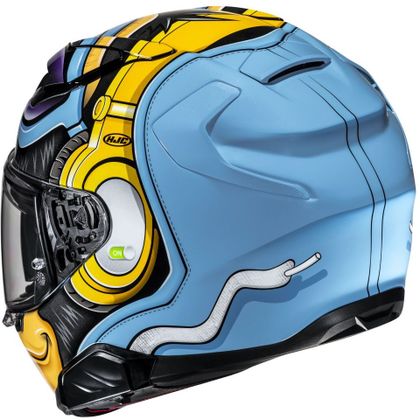 Casque Hjc F71 - MONKEY DJ - Bleu / Orange