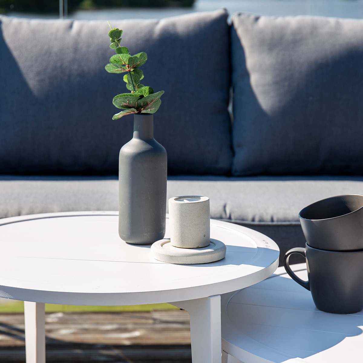 Loungeset Hanne 2 delig - met zitkussens Grijs