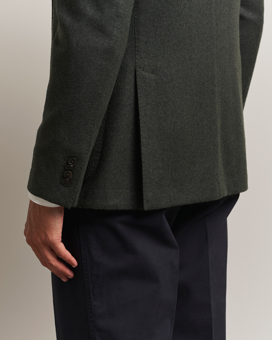 Boglioli K Jacket Wool Herringbone Blazer Hunting Green