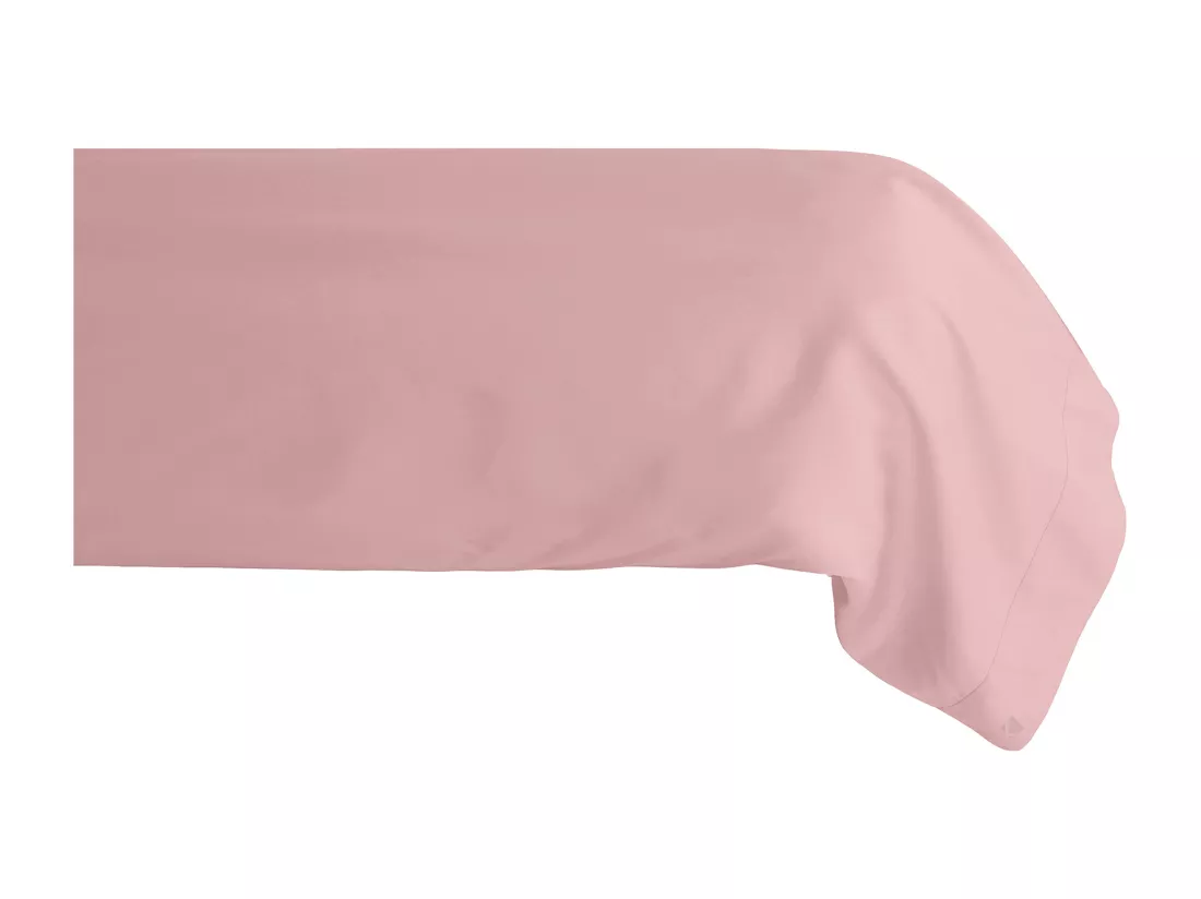 Taie de traversin 43x190 cm percale de coton MANOIR rose Rose
