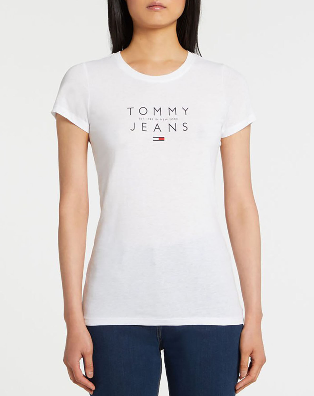 Tommy Jeans T-Shirt essential logo blanc
