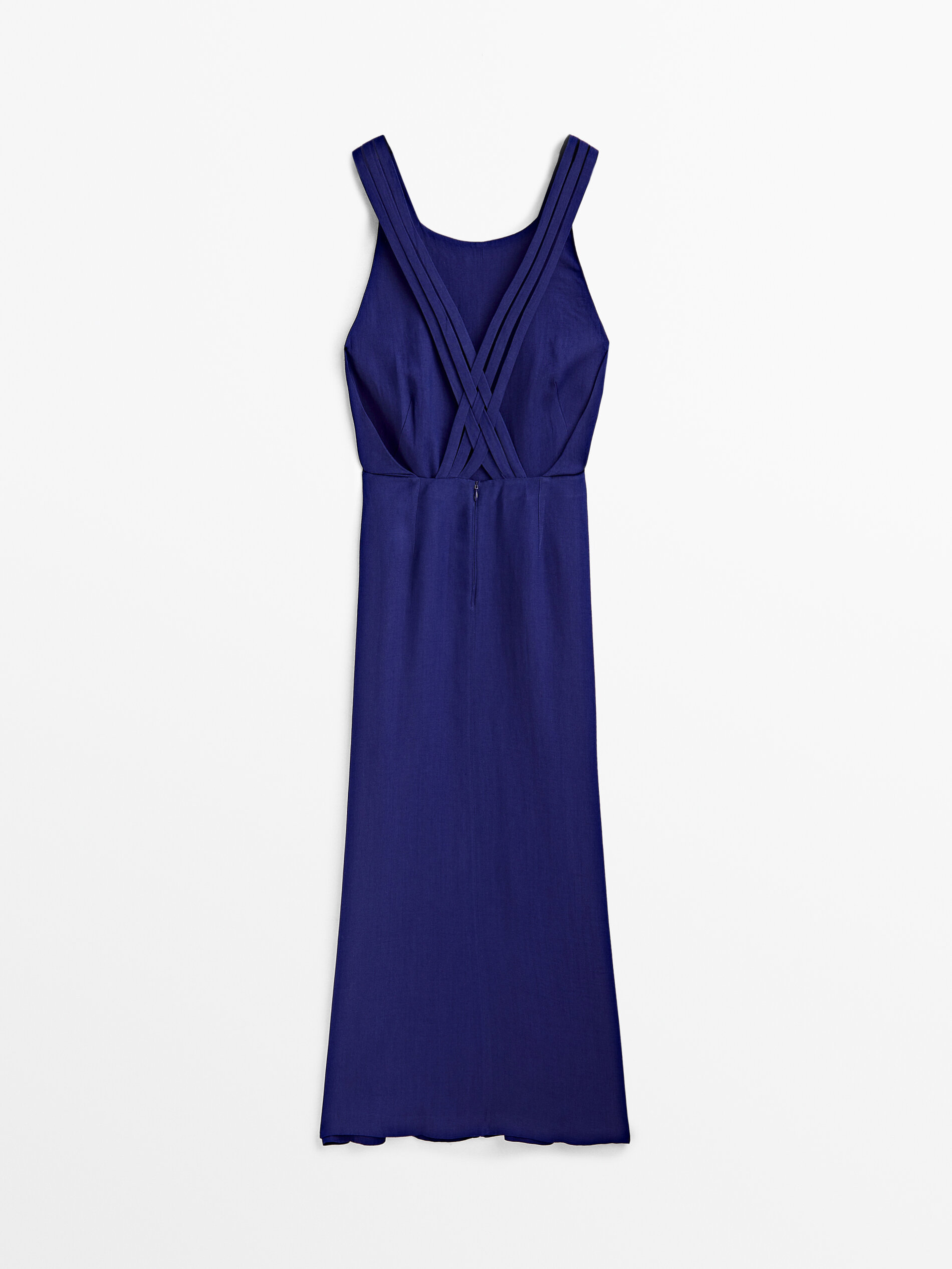 Vestido com alças cruzadas nas costas - AZUL