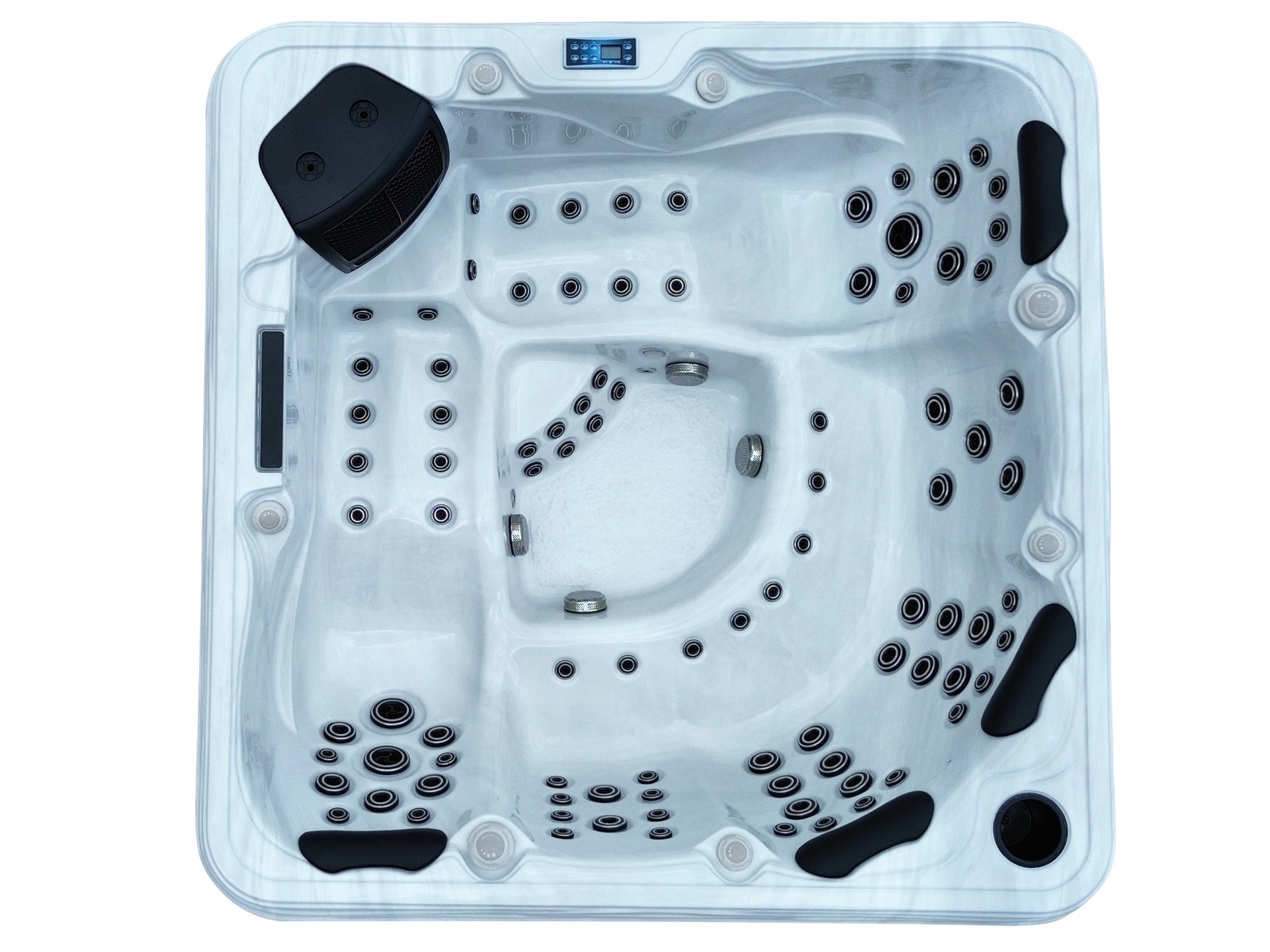 Outdoor Whirlpool WAVE XL 228x94x228 cm grau/weiß