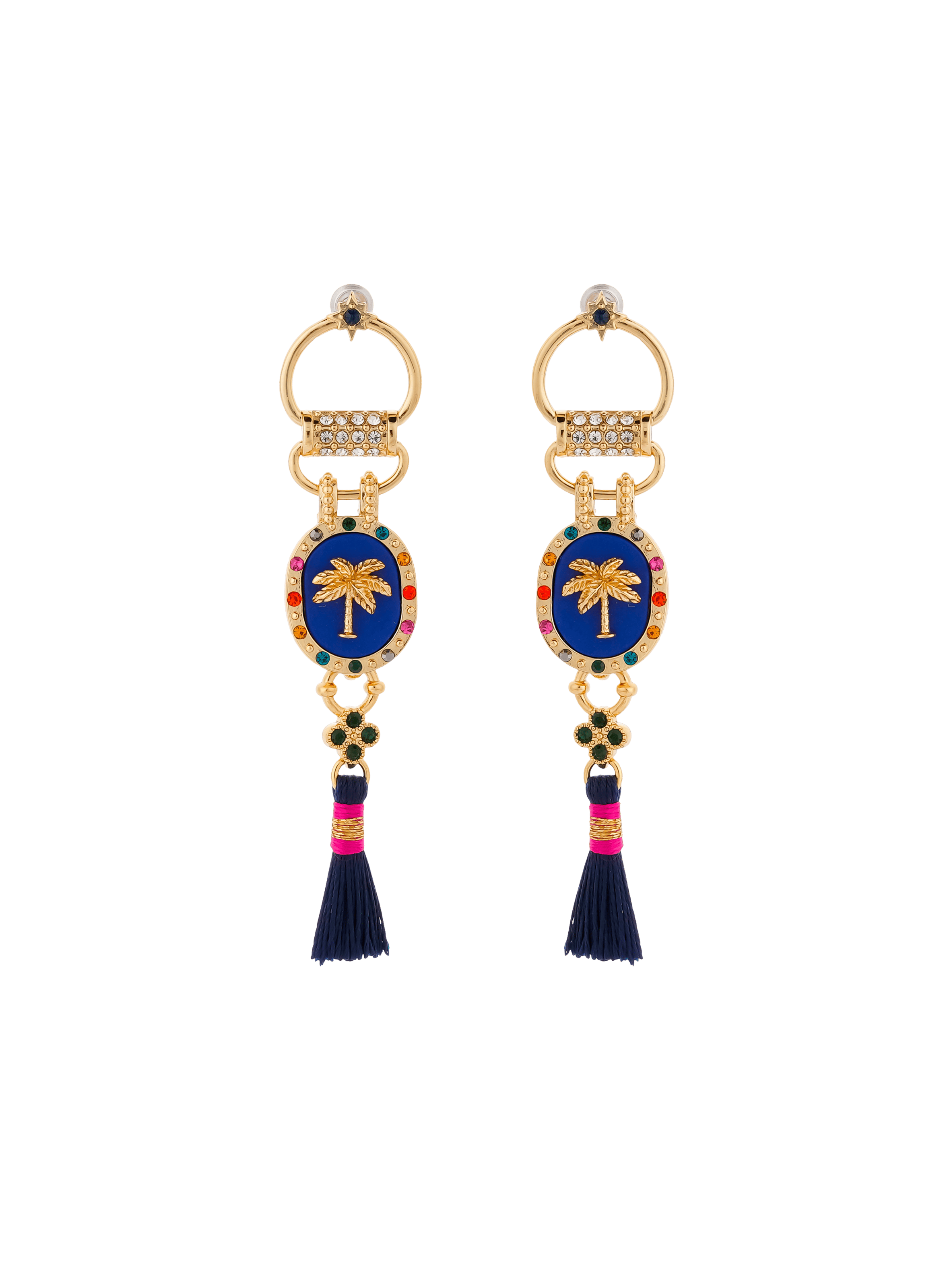 MIRAGE - Boucles d'oreilles pendantes pour oreilles percées en laiton | Multicolore