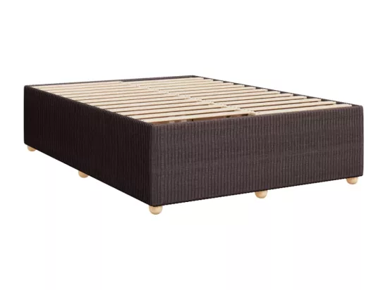 Sommier tapissier avec matelas Marron foncé 160x200 cm