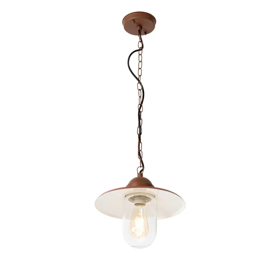 Qazqa hanglampen buiten kansas bronskleurig e27