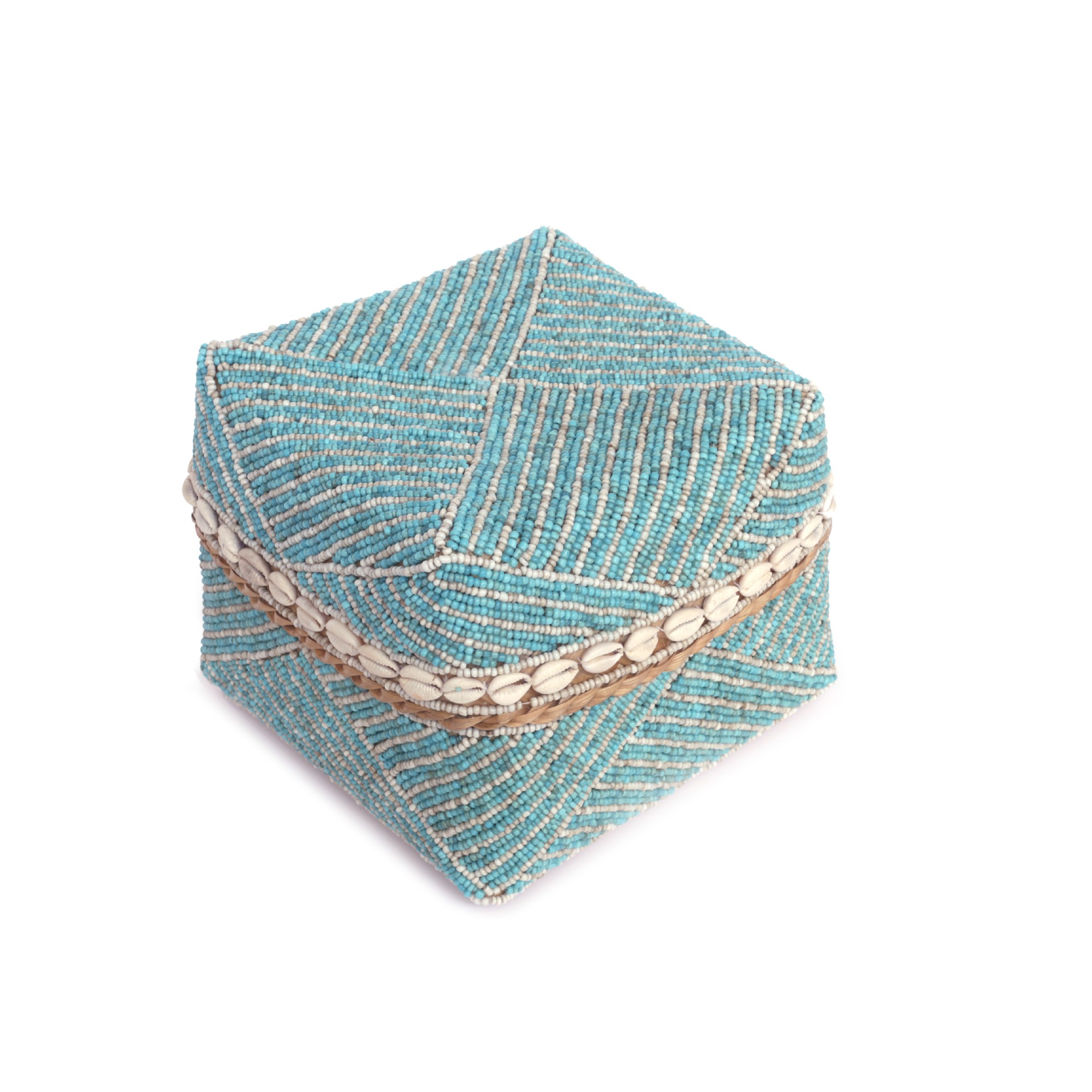 3er-Set Opfergabekörbe, mint, mit Muschelbesatz von fischer's lagerhaus